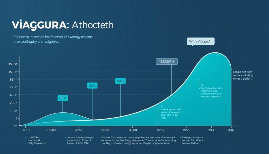 Grafico sulla durata dell'erezione con Viagra